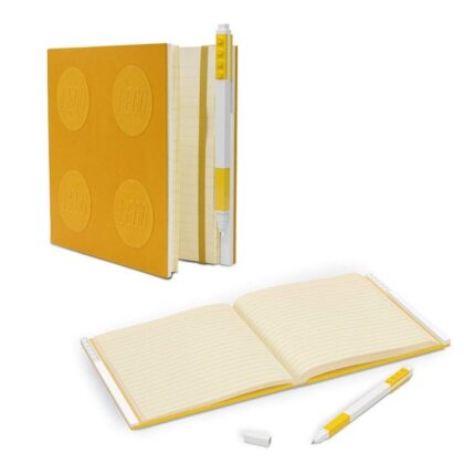 Lego Iq Locking Notebook With Gel Pen-Yellow