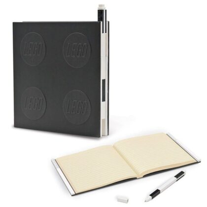 Lego Iq Locking Notebook With Gel Pen-Black