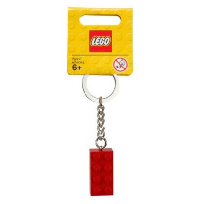 Lego Iq Minifigures 2X4 Keychain Light-Brick Red